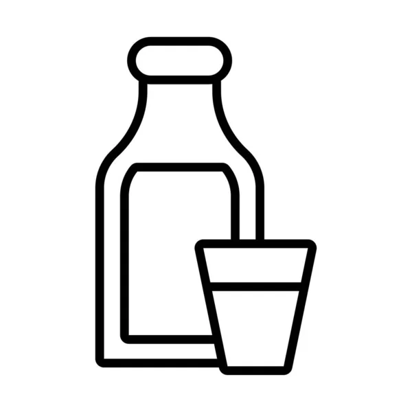 Bouteille style ligne de lait — Image vectorielle