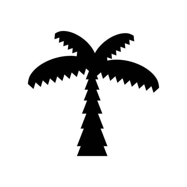 Значок стилю дерев'яної лінії пальми — стоковий вектор