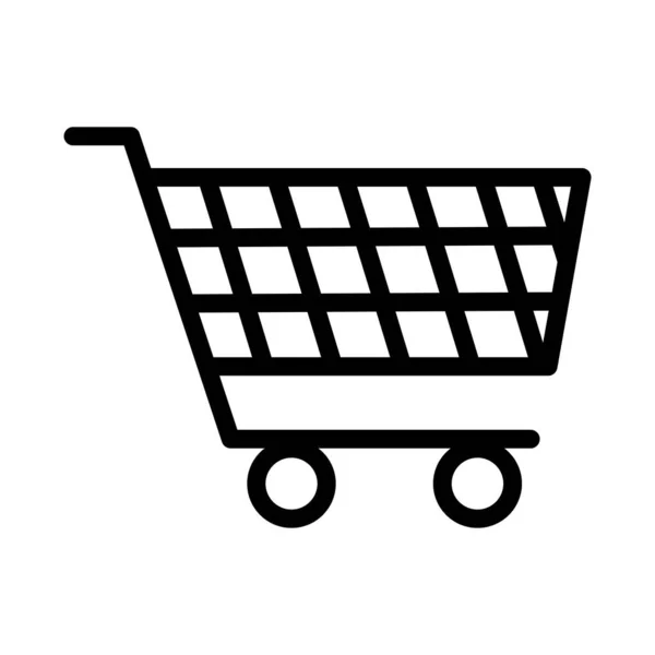 Shopping cart market flat style — Stock Vector