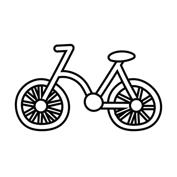 Bicicleta antigua línea icono de estilo — Archivo Imágenes Vectoriales