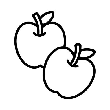 elma taze meyve çizgisi tarzı