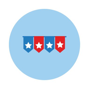 Yıldızlı çelenkler 4 Temmuz blok tarzı