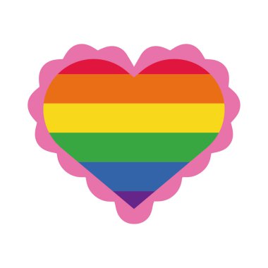 Gey bayraklı kalp çizim stili