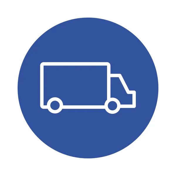 Vrachtwagen levering service blok stijl — Stockvector