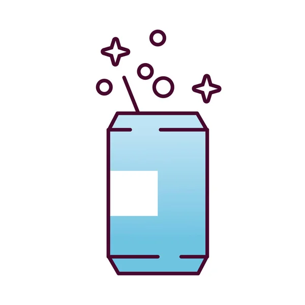 Boîte de boisson avec icône de style détaillé de paille — Image vectorielle