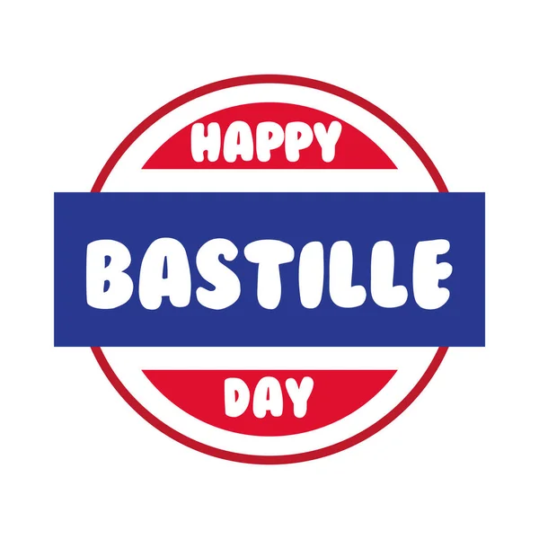 Bastille day lettering in seal hand draw style — Stock Vector
