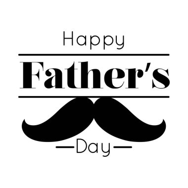Mutlu babalar günü mühürü, bıyık stili.
