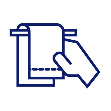 Havlu sırası simgesi ile el yıkama