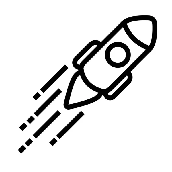 Cohete de arranque icono de estilo plano — Vector de stock