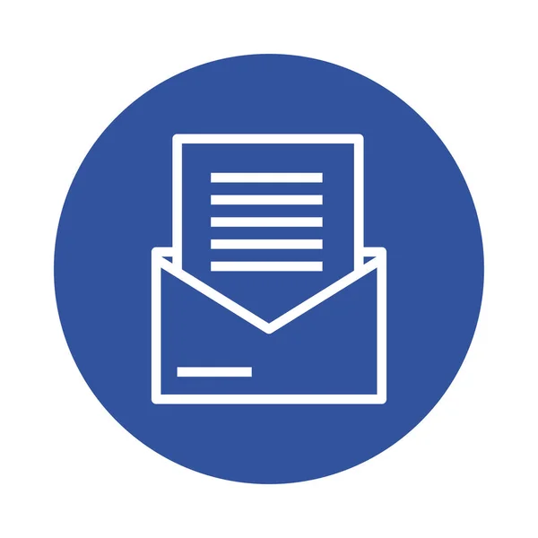 Umschlag-Mail senden Block-Stil-Symbol — Stockvektor