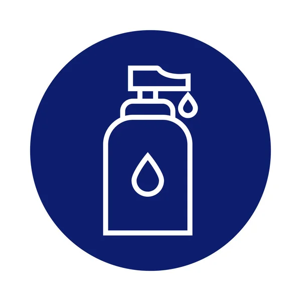 Antibakterielle Seife Flasche Block Stil-Ikone — Stockvektor