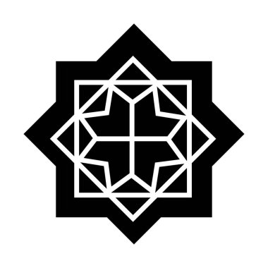 ramadan kareem dekoratif figür çizgisi biçimi