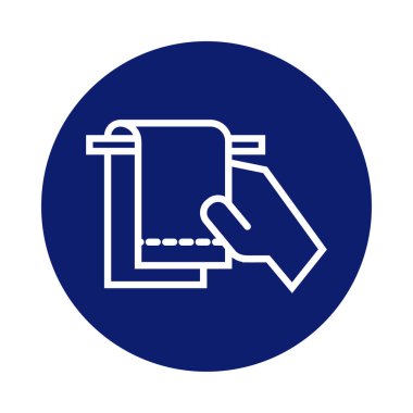 Havlu bloğu stili simgesiyle el yıkama