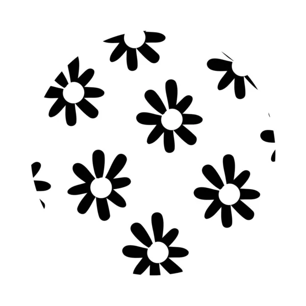 Bloemen organische patroon lijn stijl — Stockvector