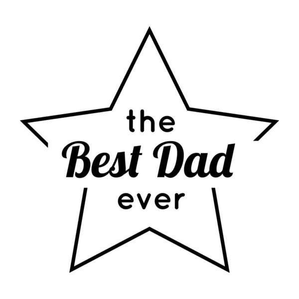 Glücklicher Vatertag Robben Star Line Stil — Stockvektor