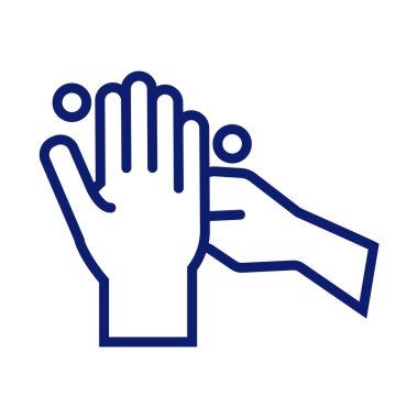 Eller yıkama çizgisi tarzı simge