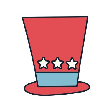 ABD şapkası bayrak hattı ve dolgu stili