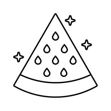 Karpuz taze meyve çizgisi simgesi