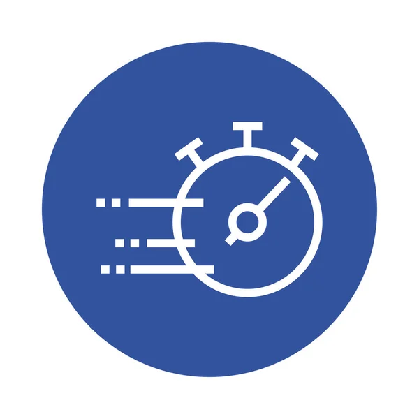 Cronómetro temporizador bloque icono de estilo — Archivo Imágenes Vectoriales