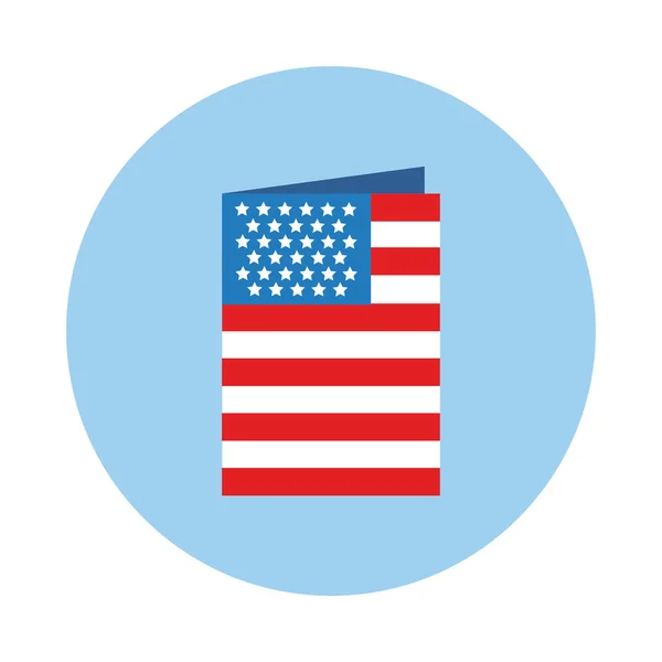 ABD bayrak blok biçimi simgesi — Stok Vektör
