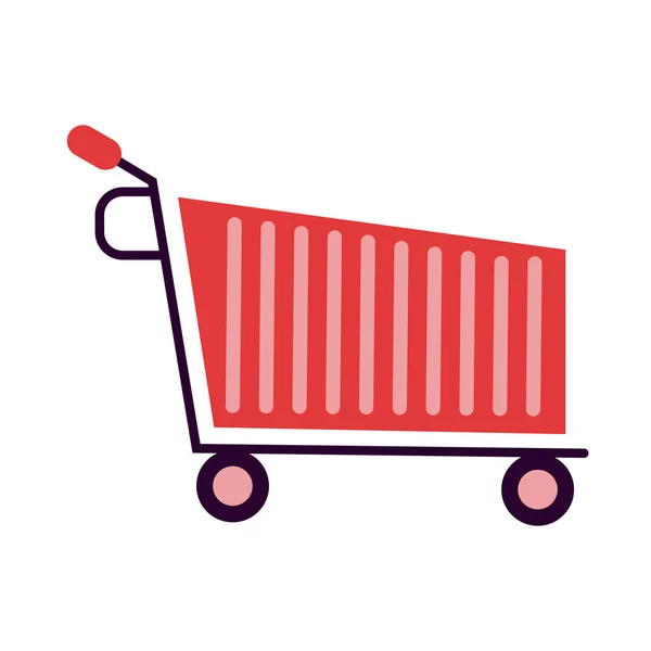 Shopping cart market detailed style — Stock Vector