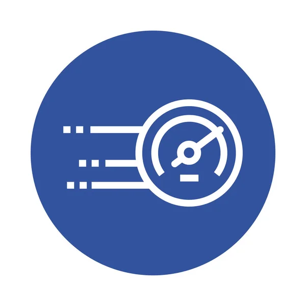 Gauget snelheid blok stijl pictogram — Stockvector