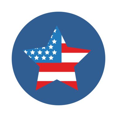 ABD bayrağı yıldız bloğu biçim simgesi