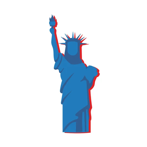 Estatua de la libertad de Nueva York estilo plano — Vector de stock