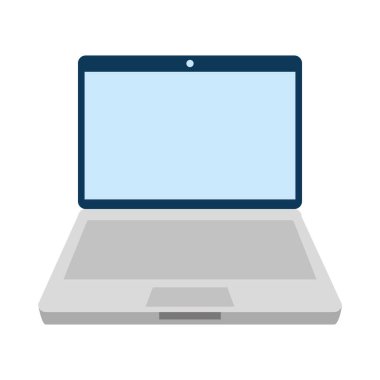 beyaz arkaplanda dizüstü bilgisayar teknolojisi