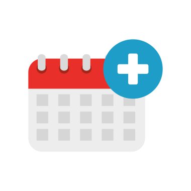 Beyaz arkaplanda çapraz sembollü takvim