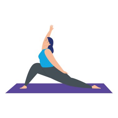 Yoga yapan bir kadın, sağlıklı yaşam tarzı.