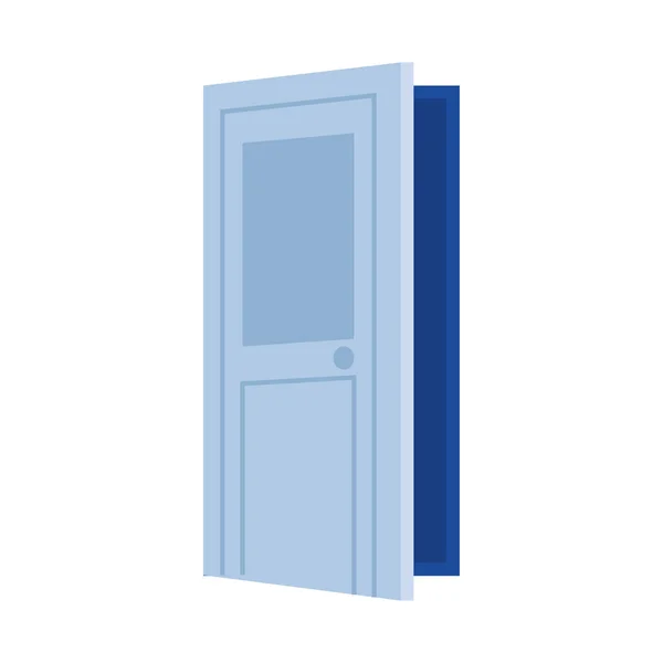 Icono de la puerta, sobre fondo blanco, símbolo de la puerta abierta — Vector de stock