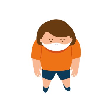 Tibbi koruma maskesi kullanan kadın antresi.