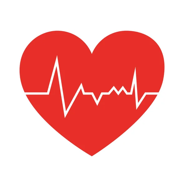 Серцевий ведмідь, значок пульсу серця — стоковий вектор