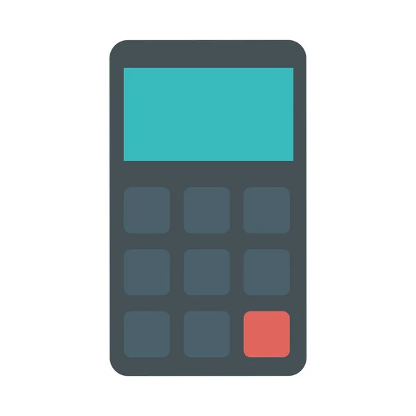 Calculadora, signo financiero aislado en blanco, concepto de economía — Vector de stock