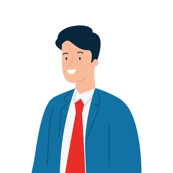 Young businessman, wearing working outfit — Stock Vector