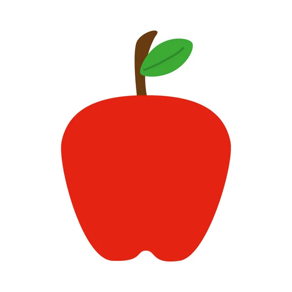 Červené jablko ovoce na bílém pozadí — Stockový vektor