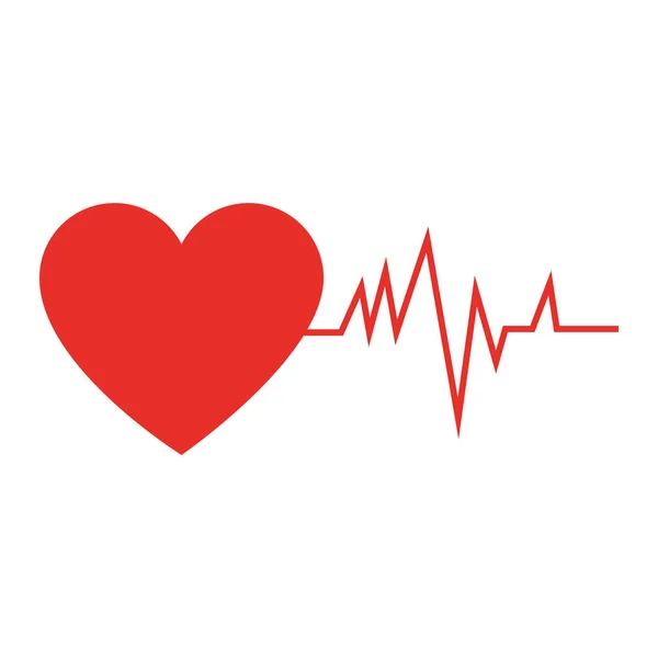Heartbear, heart beat pulse icon — Stock Vector