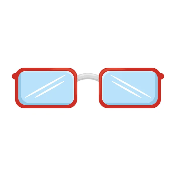 Brillensymbol, Brillensymbol, Accessoire auf weißem Hintergrund — Stockvektor