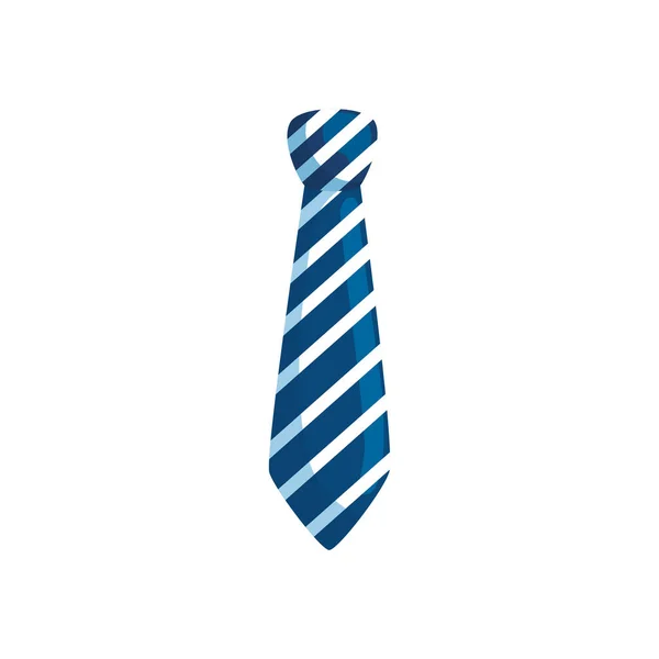 Streifen Krawatten Symbol auf weißem Hintergrund — Stockvektor