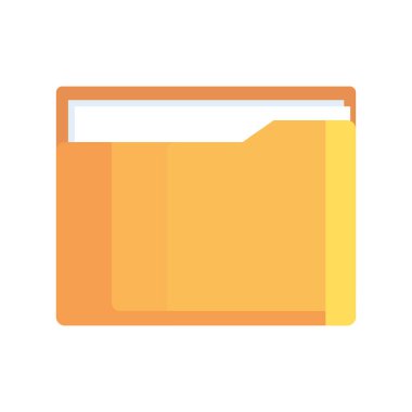 Beyaz arkaplanda izole edilmiş belge, dizin simgesi