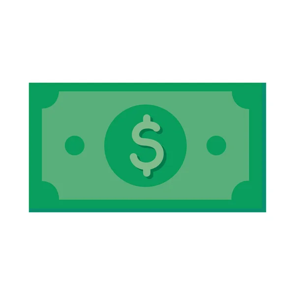 Dollar geld geld pictogram geïsoleerd pictogram — Stockvector