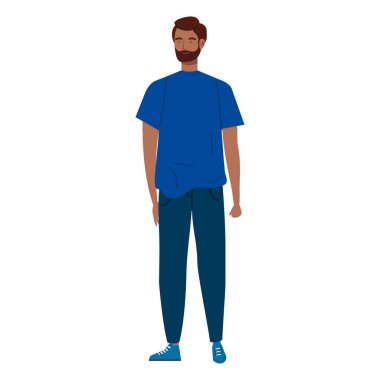 Beyaz arka planda genç bir afro.