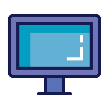 bilgisayar ekranı beyaz bir arkaplanda izole edildi