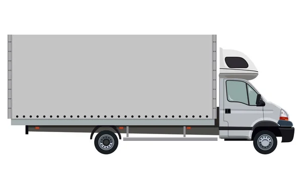 Side of the light commercial vehicle — Stock Vector