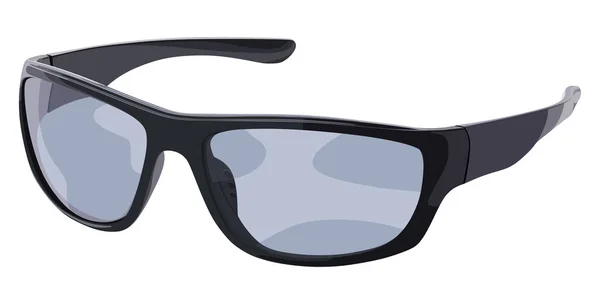 Lado de gafas de sol negras y azules — Vector de stock