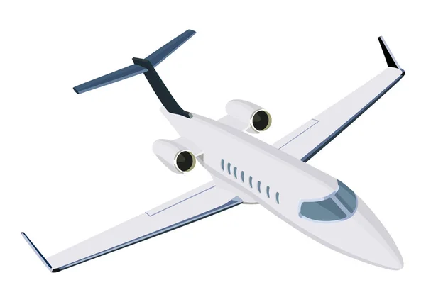 Pesawat jet biru - Stok Vektor