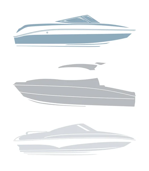 Logos für Yachten und Boote — Stockvektor