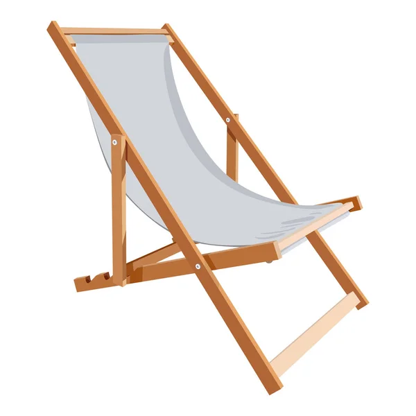 Chaise longue en bois — Image vectorielle