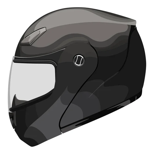 Czarny kask motocyklowy — Wektor stockowy